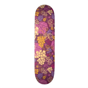 Söt bakgrund för druvavinesmönster skateboard bräda 19,5 cm