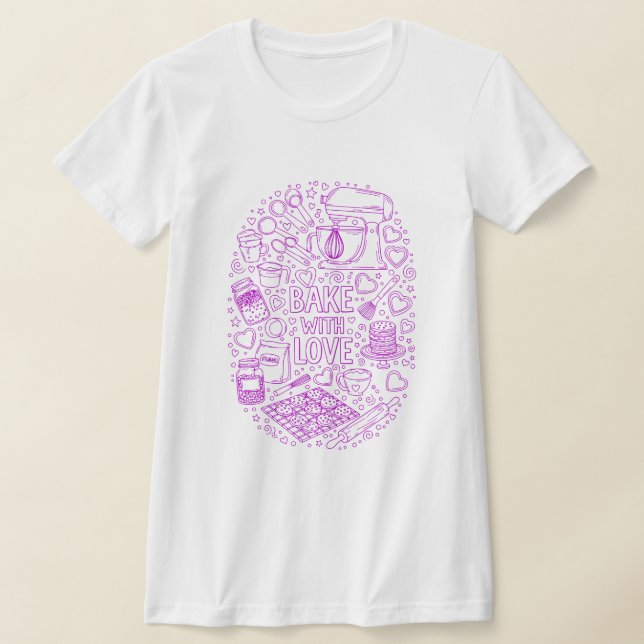 Söt bakningspaket t shirt (Laydown)