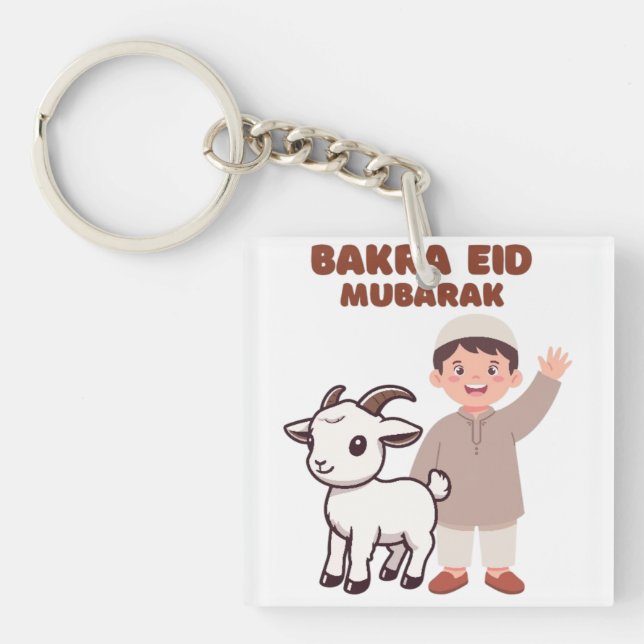 Söt Bakra Eid Mubarak - Barn Eid firande T-Shirt (Framsidan)