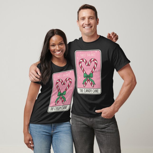 Söt Balans Godisstav Hjärta Jul T Shirt (Unisex)