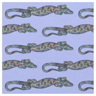 Söt BALI LIZARD Design blue + dina idéer Tyg