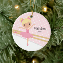 Söt ballerina balett dans jul keramik Ornament