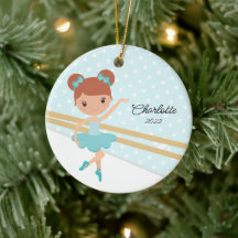 Söt ballerina balett dans jul keramik Ornament