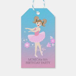 Söt Ballerina Födelsedagsfest Presentetikett