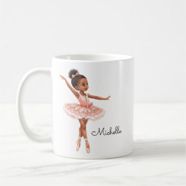 Söt Ballerina Girl Anpassningsbar Kaffemugg