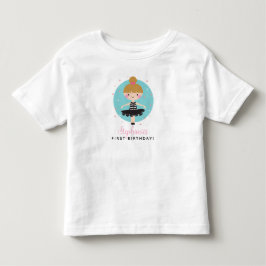 Söt ballerina i svart klänning barnkalas t shirt