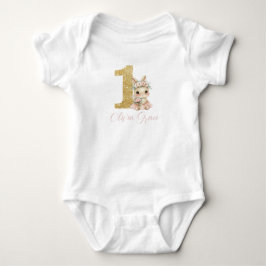 Söt ballerina kanin 1-års födelsedagsoutfit  t shirt