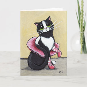 Söt Ballerina - Kattkonst Kort