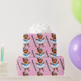 söt ballerina pepparkaksgirl presentpapper