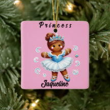söt ballerina pepparkaksgirljuka ornament