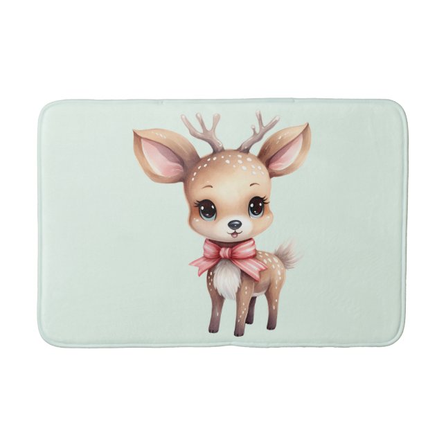 Söt Bambi Tecknad Illustration Badrumsmatta (Framsidan)