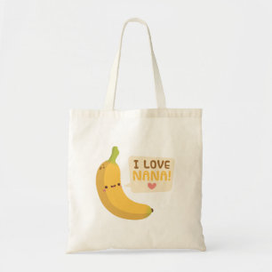 Söt banan, jag älskar mormor tygkasse