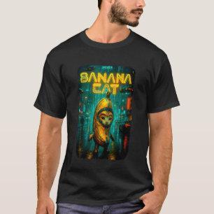 Söt banankatt Glad Bananacat Meme Kitty Katt Kärle T Shirt