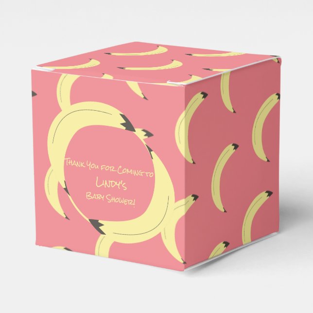 Söt bananknippe baby shower mönster förvaringslåda presentaskar (Framsidan Sidan)
