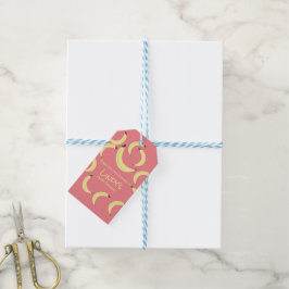 Söt bananknippe mönster baby shower presentkort presentetikett