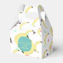 Söt bananknippe turkos konfettibaby showerpresent
