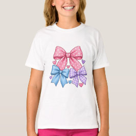 Söt banderollmönster – Rosa blå och lila slinga T Shirt