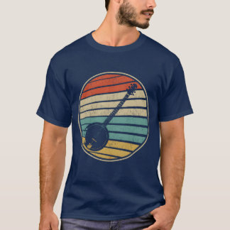 Söt banjo sol retro vintage 70-tal 80-tal bluegras t shirt