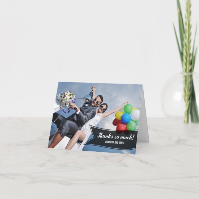 Söt Banner Tacksamhetskort Tack Kort (Framsida)