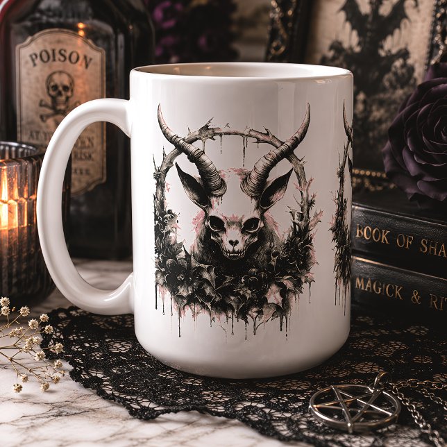 Söt Baphomet-bebis Ockult Gothic Kaffemugg (Skapare uppladdad)