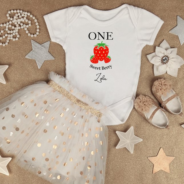 Söt Bär Babydräkt  1-årsdag T Shirt (Skapare uppladdad)
