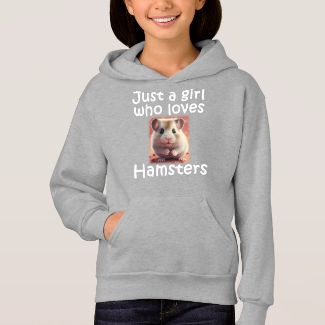 Söt bara en tjej som älskar hamstrar Hammie djur T Shirt (Framsida)