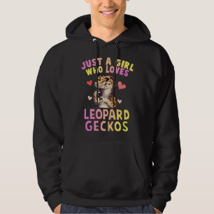Söt bara en tjej som älskar leopardgeckos ödla R Hoodie