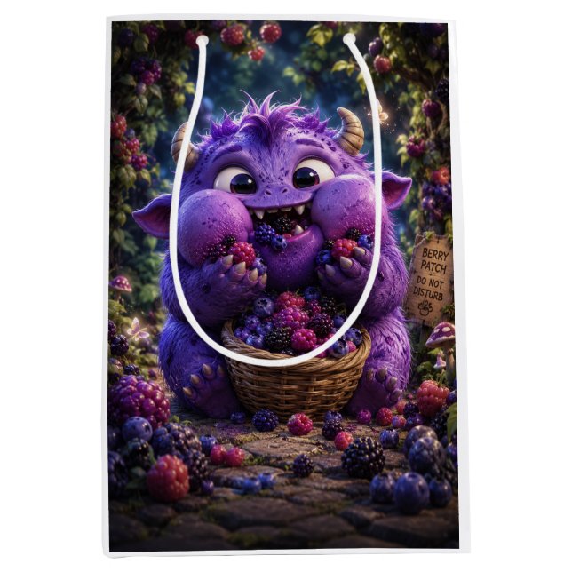 Söt Bärbjörn Monster Fantasi Skogs Konst (Framsidan)
