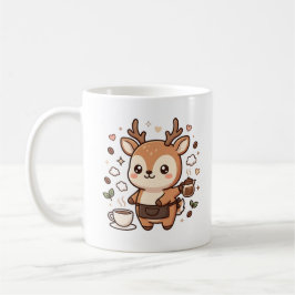 Söt Barista-kaffemugg med Kawaii-älg Kaffemugg