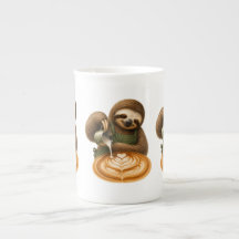 Söt Barista Sengångare Häller Latte Art Kaffeälska