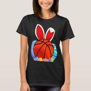 Söt barn basket easterägg kanin t-shirt