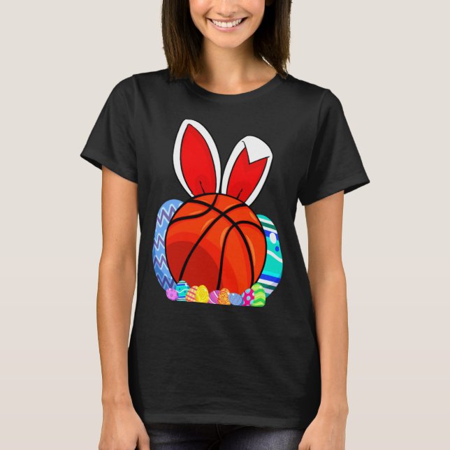 Söt barn basket easterägg kanin t-shirt  (Framsida)