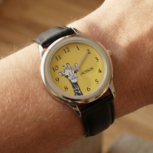 Söt Barn Giraff Personlig Armbandsur (Skapare uppladdad)