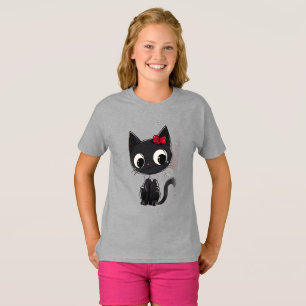 Söt barn grå t-shirt med förtjusande illustration