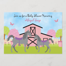 Söt Barn Horse Baby Shower-inbjudningar Inbjudningar