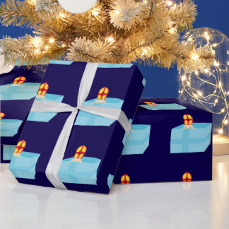 Söt Barn Konst Rolig St. Nick Sinterklaas Presentpapper
