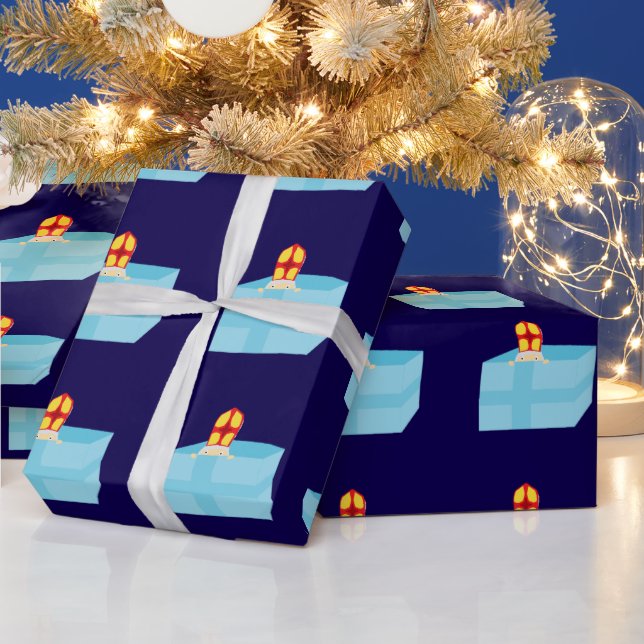 Söt Barn Konst Rolig St. Nick Sinterklaas  Presentpapper (Helgdagar)