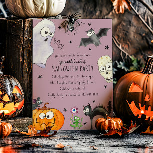 Söt barn kul Halloween Inbjudningar