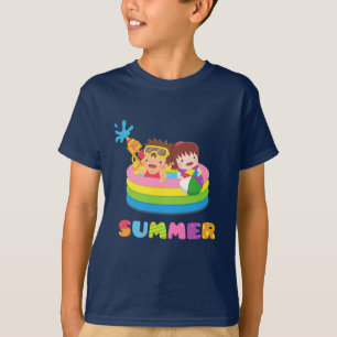 Söt barn sommar vatten pool kul t-shirt