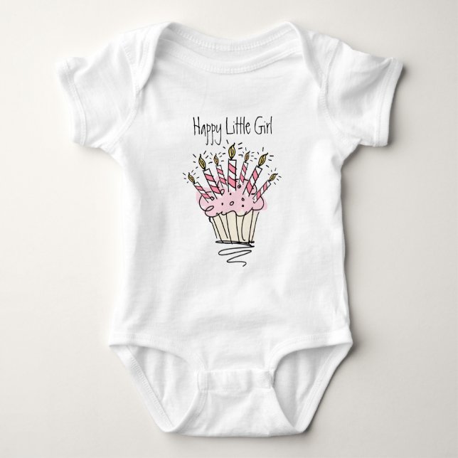 Söt barnkläder med cupcake design tee (Framsida)