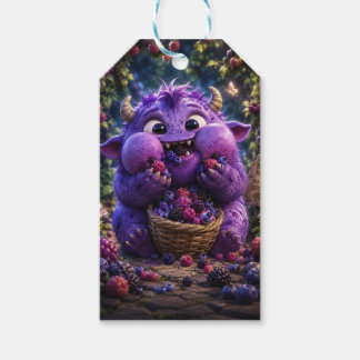 Söt Bärrytjuven Monster Fantasi Skogs Konst Presentetikett