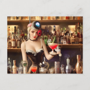 Söt Bartender Vykort