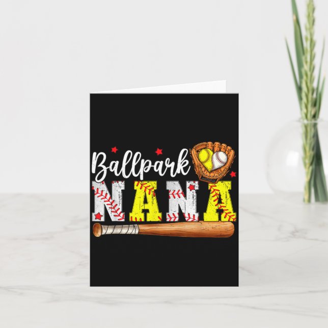 Söt Basebollplan Mormor Softboll Mormor Baseboll M Kort (Framsida)