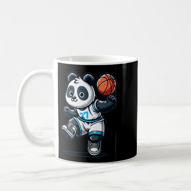 Söt basebollspelare Panda Kaffemugg (Vänster)
