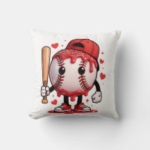 Söt basebollstopp serie maskot barn sport t-shirt