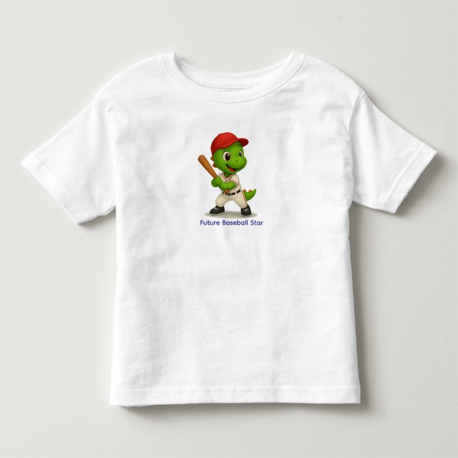 Söt basebolltröja med dinosaurie  t shirt (Framsida)