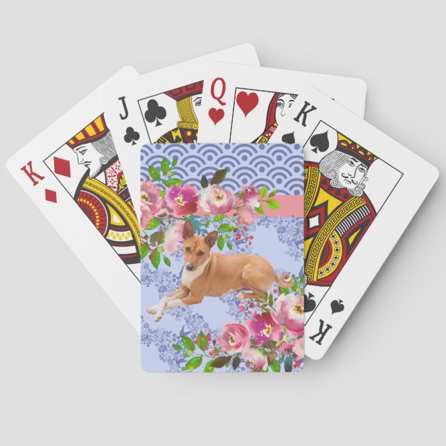 Söt Basenji Hund  Casinokort (Baksidan)