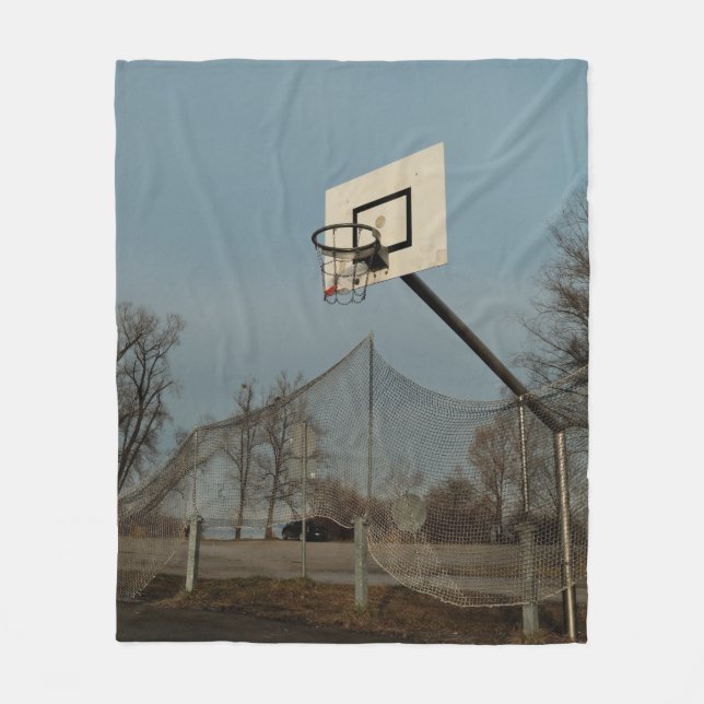 Söt Basketball Fleecefilt (Framsidan)