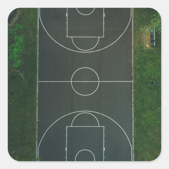 Söt Basketball Fyrkantigt Klistermärke (Framsida)