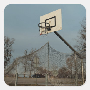 Söt Basketball Fyrkantigt Klistermärke